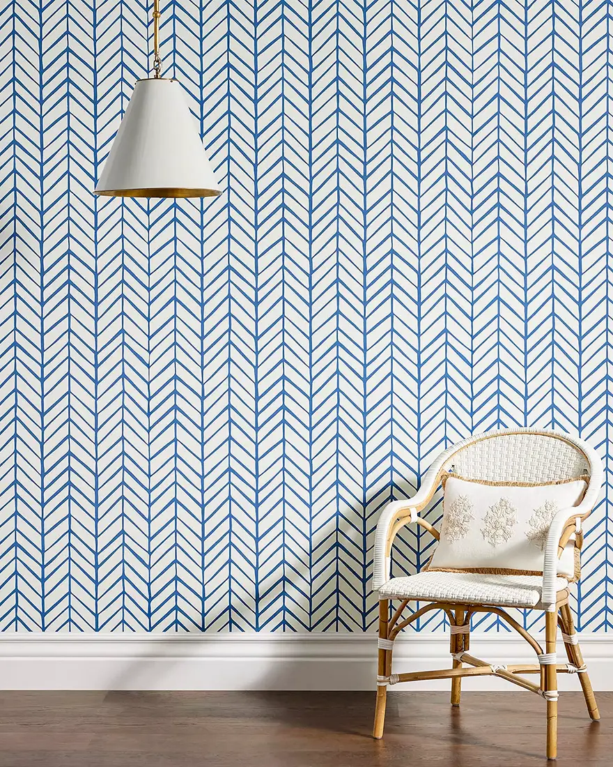 Accent wall wallpaper installation