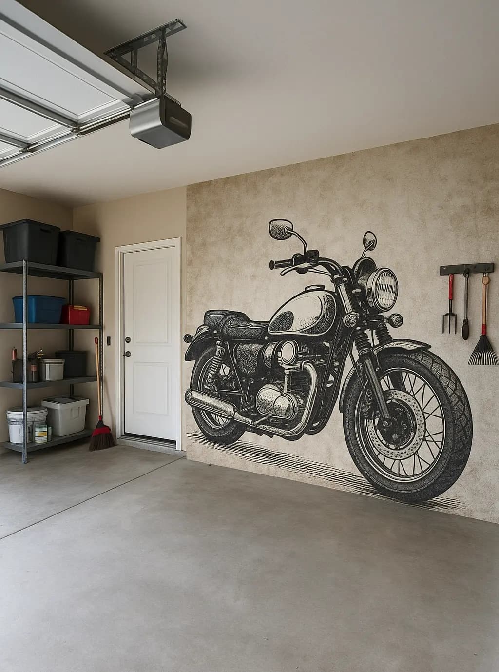 Stylish garage wallpaper