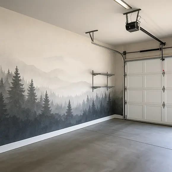 Garage Wallpaper Installation