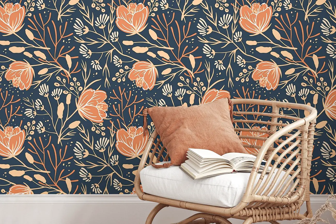 Peel and stick wallpaper installed in San Diego