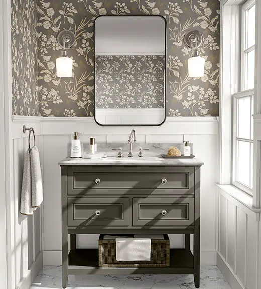 Bathroom Wallpaper Installation