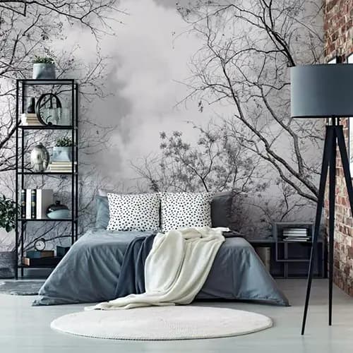 Bedroom Wallpaper Installation