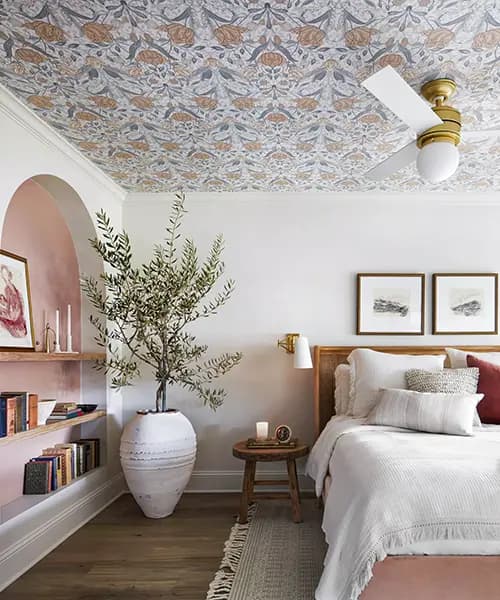 Ceiling Wallpaper Installation