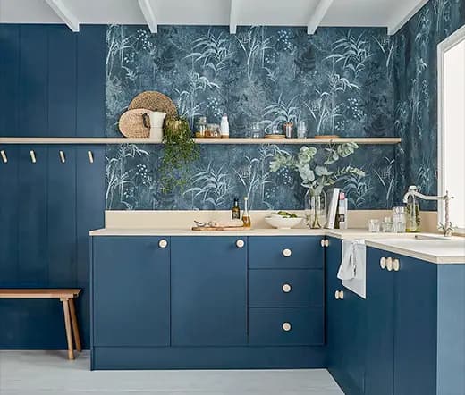 Kitchen Wallpaper Installation