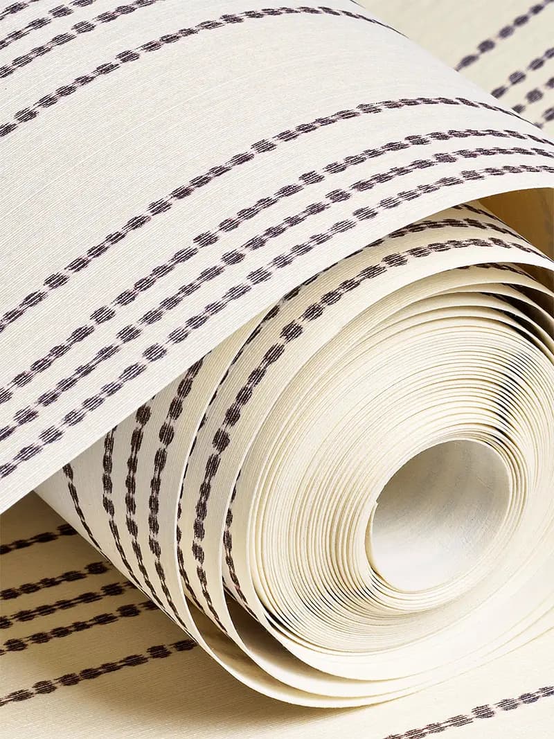 Detail of premium textile wallpaper in upscale interior