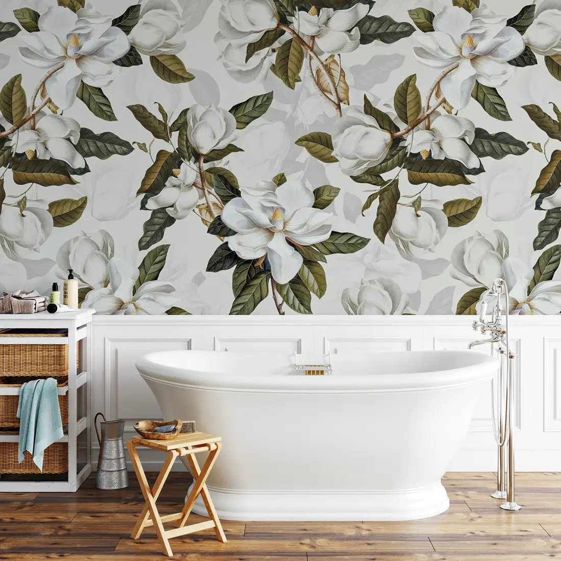 Vinyl wallpaper professionally installed by Wallpapering Studio
