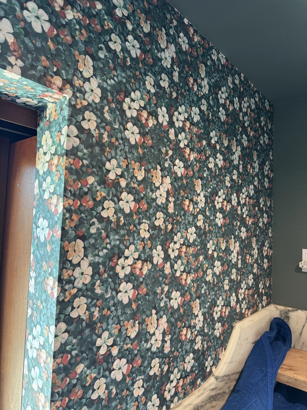 Wallpaper installation in Kitchen