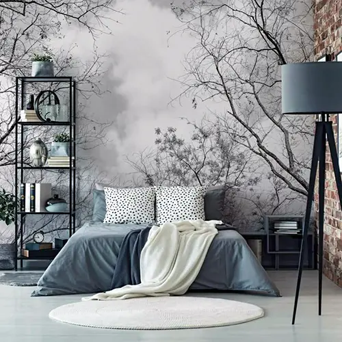 Bedroom Wallpaper Installation