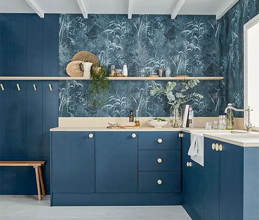 Kitchen Wallpaper Installation